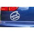 Hybrid Turbo Inside Car Window Bumper Sticker Decal