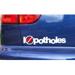 I Hate Potholes Funny Novelty Car Window Bumper Sticker