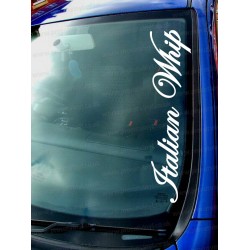Italian Whip Car Window Bumper Sticker Decal