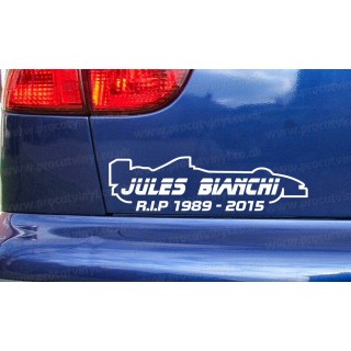 Jules Bianchi RIP Memorial Tribute Car Window Bumper Sticker Decal ref:1