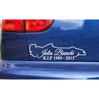 Jules Bianchi RIP Memorial Tribute Car Window Bumper Sticker Decal ref:4
