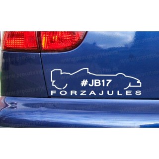 Jules Bianchi #JB17 RIP Memorial Tribute Car Window Bumper Sticker Decal ref:8