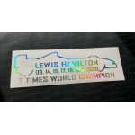 Lewis Hamilton 2020 7 Times World Champion Silver Hologram Neo Chrome Car Window Bumper Sticker Decal