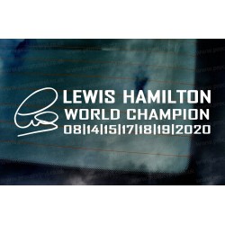 Lewis Hamilton 2020 7 Times World Champion Car Window Bumper Sticker Decal d3