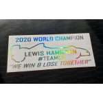 Lewis Hamilton "We Win & Lose Together" 2020 World Champion Silver Hologram Neo Chrome Car Window Bumper Sticker Decal