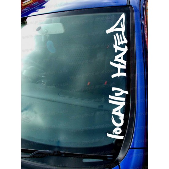 Locally Hated Funny Novelty Car Window Bumper Sticker Decal