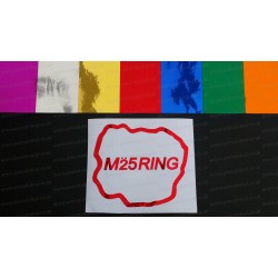 M25 Ring Chrome Mirror Colours Car Window Bumper Sticker Decal