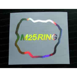 M25 Ring Silver Hologram Neo Mirror Chrome Car Window Bumper Sticker Decal
