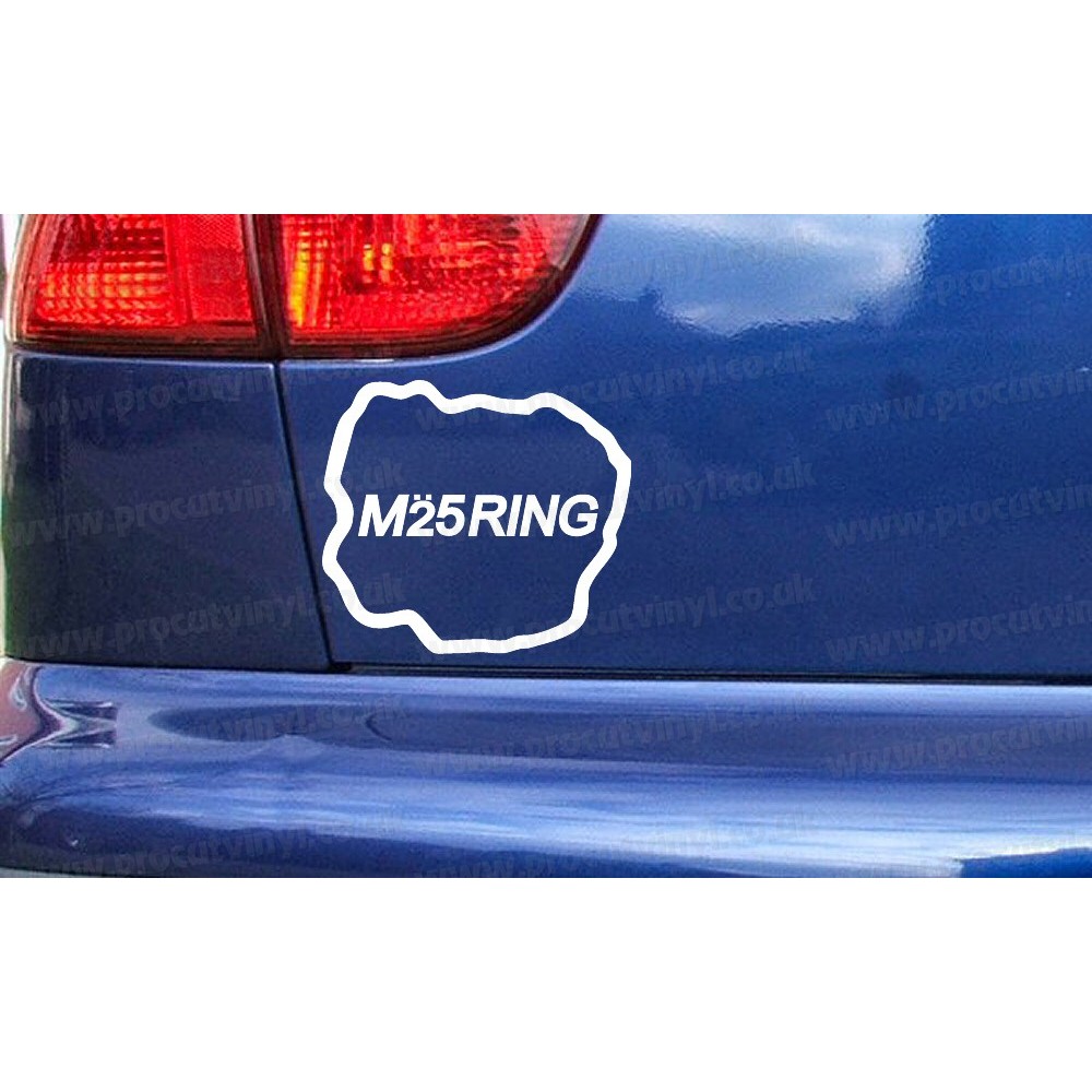 M25 Ring Funny Novelty Car Window Bumper Sticker Decal