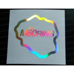 M60 Ring Ring Silver Hologram Neo Mirror Chrome Car Window Bumper Sticker Decal