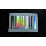 Made In Germany Barcode Silver Hologram Neo Mirror Chrome Car Window Bumper Sticker Decal