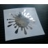 Paint Splat x1 Silver Hologram Neo Mirror Chrome Car Window Bumper Stickers Decals ref:3