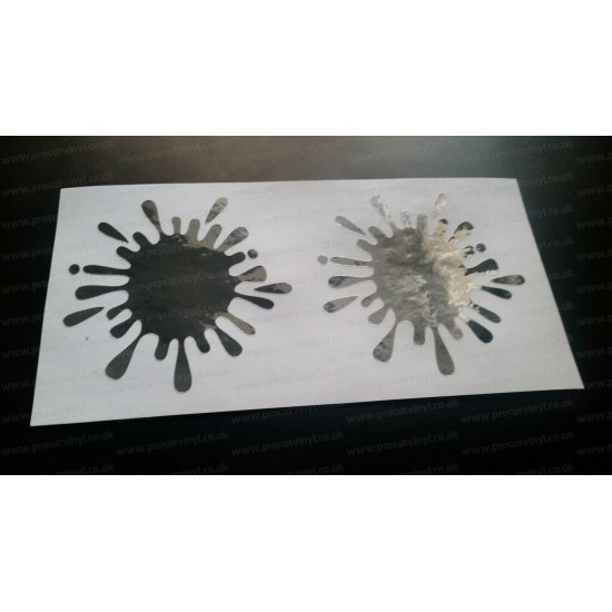 Paint Splat x2 Pair Silver Hologram Neo Mirror Chrome Car Window Bumper Stickers Decals ref:3