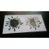 Paint Splat x2 Pair Silver Hologram Neo Mirror Chrome Car Window Bumper Stickers Decals ref:3