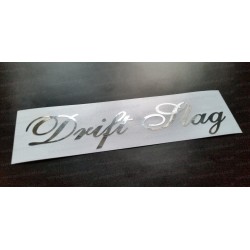 Drift Slag Silver Hologram Neo Mirror Chrome Car Window Bumper Sticker Decal
