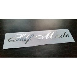 Self Made Silver Hologram Neo Mirror Chrome Car Window Bumper Sticker Decal