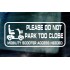 Please Do Not Park Too Close Mobility Scooter Access Is Required Car Window Bumper Vinyl Die Cut Sticker Decal