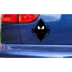 Funny Peeping Evil Monster Wall Car Bumper Sticker Decal ref:4