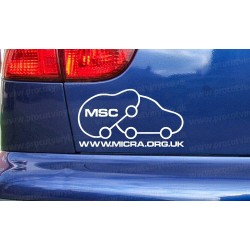 MSC Nissan Micra K11 Humping Bubble Funny Novelty Car Bumper Window Sticker Decal