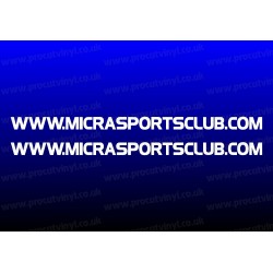 Micra Sports Club www.micrasportsclub.com x2 Stickers Car Bumper Window Vinyl Decals Graphics