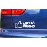Micra Friend Funny Novelty Car Bumper Window Sticker Decal