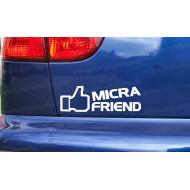 Micra Friend Funny Novelty Car Bumper Window Sticker Decal