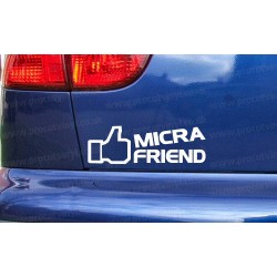Micra Friend Funny Novelty Car Bumper Window Sticker Decal