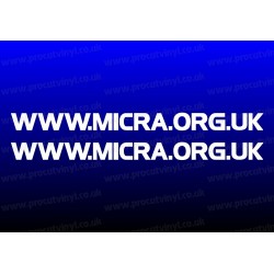 Micra Sports Club www.micra.org.uk x2 Stickers Car Bumper Window Vinyl Decals Graphics