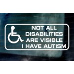 Not All Disabilities Are Visible I Have Autism Disabled Driver Car Window Bumper Vinyl Die Cut Sticker Decal