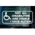 Not All Disabilities Are Visible I Have Autism Disabled Driver Car Window Bumper Vinyl Die Cut Sticker Decal