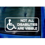 Not All Disabilities Are Visible Disabled Driver Car Window Bumper Vinyl Die Cut Sticker Decal