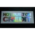 Not Built on Credit Silver Hologram Neo Mirror Chrome Car Window Bumper Sticker Decal