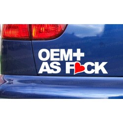 OEM+ AS F*CK Heart Car Window Bumper Sticker Decal