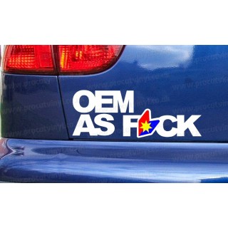 OEM AS F*CK Car Window Bumper Sticker Decal