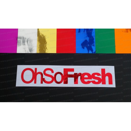 OH SO FRESH Chrome Mirror Colours Car Window Bumper Sticker Decal