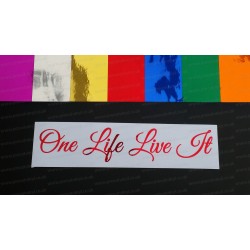 One Life Live It Chrome Mirror Colours Car Window Bumper Sticker Decal