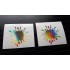 Paint Splat x2 Pair Gold Hologram Neo Mirror Chrome Car Window Bumper Stickers Decals ref:3