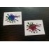 Paint Splat x2 Pair Silver Hologram Neo Mirror Chrome Car Window Bumper Stickers Decals ref:2
