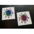Paint Splat x2 Pair Rainbow Glitter Vinyls Car Window Bumper Stickers Decals ref:3