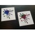 Paint Splat x2 Pair Rainbow Glitter Vinyls Car Window Bumper Stickers Decals ref:1