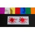Paint Splat x2 Pair Chrome Mirror Colours Car Window Bumper Stickers Decals ref:2