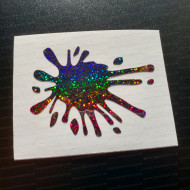 Paint Splat x1 Rainbow Glitter Vinyls Car Window Bumper Stickers Decals ref:2