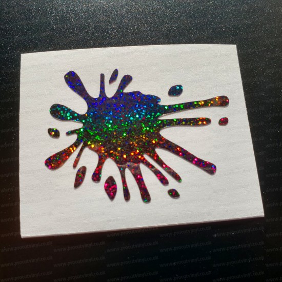 Paint Splat x1 Rainbow Glitter Vinyls Car Window Bumper Stickers Decals ref:2