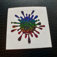 Paint Splat x1 Rainbow Glitter Vinyls Car Window Bumper Stickers Decals ref:3
