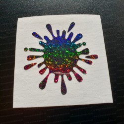Paint Splat x1 Rainbow Glitter Vinyls Car Window Bumper Stickers Decals ref:3