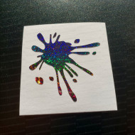 Paint Splat x1 Rainbow Glitter Vinyls Car Window Bumper Stickers Decals ref:1