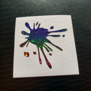 Paint Splat x1 Rainbow Glitter Vinyls Car Window Bumper Stickers Decals ref:1