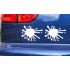 Paint Splat x2 Pair Bedroom Wall Car Bumper Window Stickers Decals ref:2