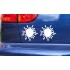 Paint Splat x2 Pair Bedroom Wall Car Bumper Window Stickers Decals ref:3