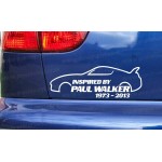 Paul Walker Supra Inspired By RIP Memorial Tribute Car Bumper Window Sticker Decal